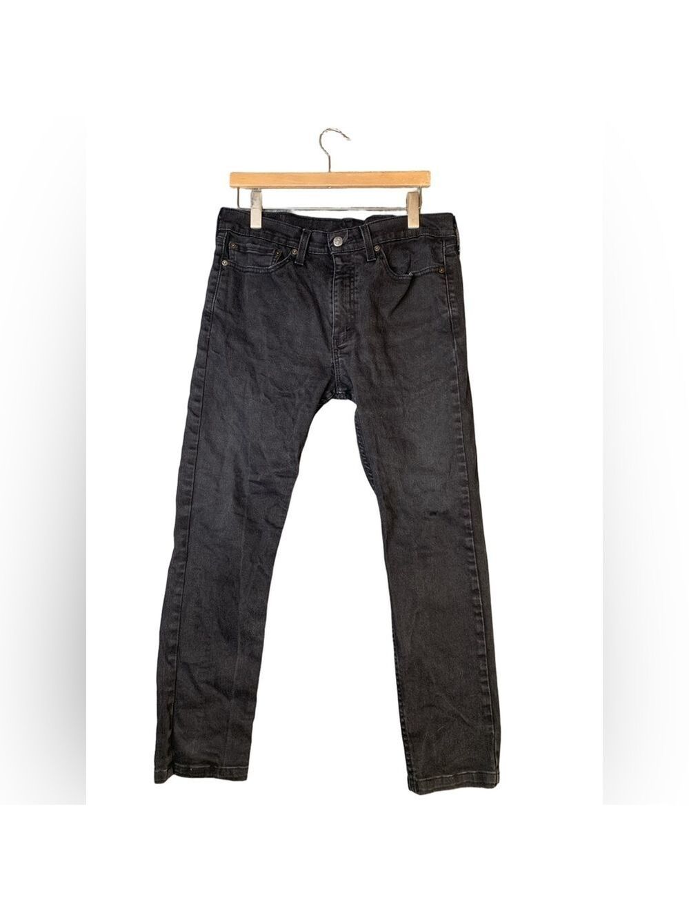 Levi’s Men’s 510 Distressed Black Jeans W34 L30 Relaxed Fit Streetwear Casual